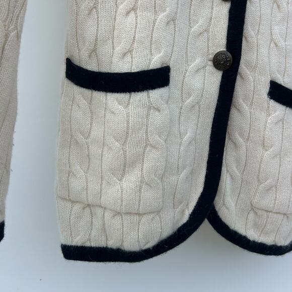 Brunello Cucinelli Cashmere Fitted Knit Cardigan Blazer Jacket Cream Medium - Picture 6 of 11